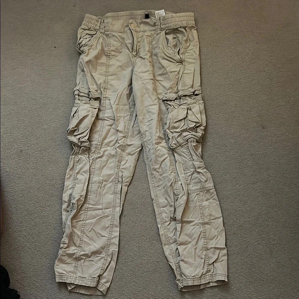 H&M Tan Cargo Jeans with Utility Style - Picture 1 of 3